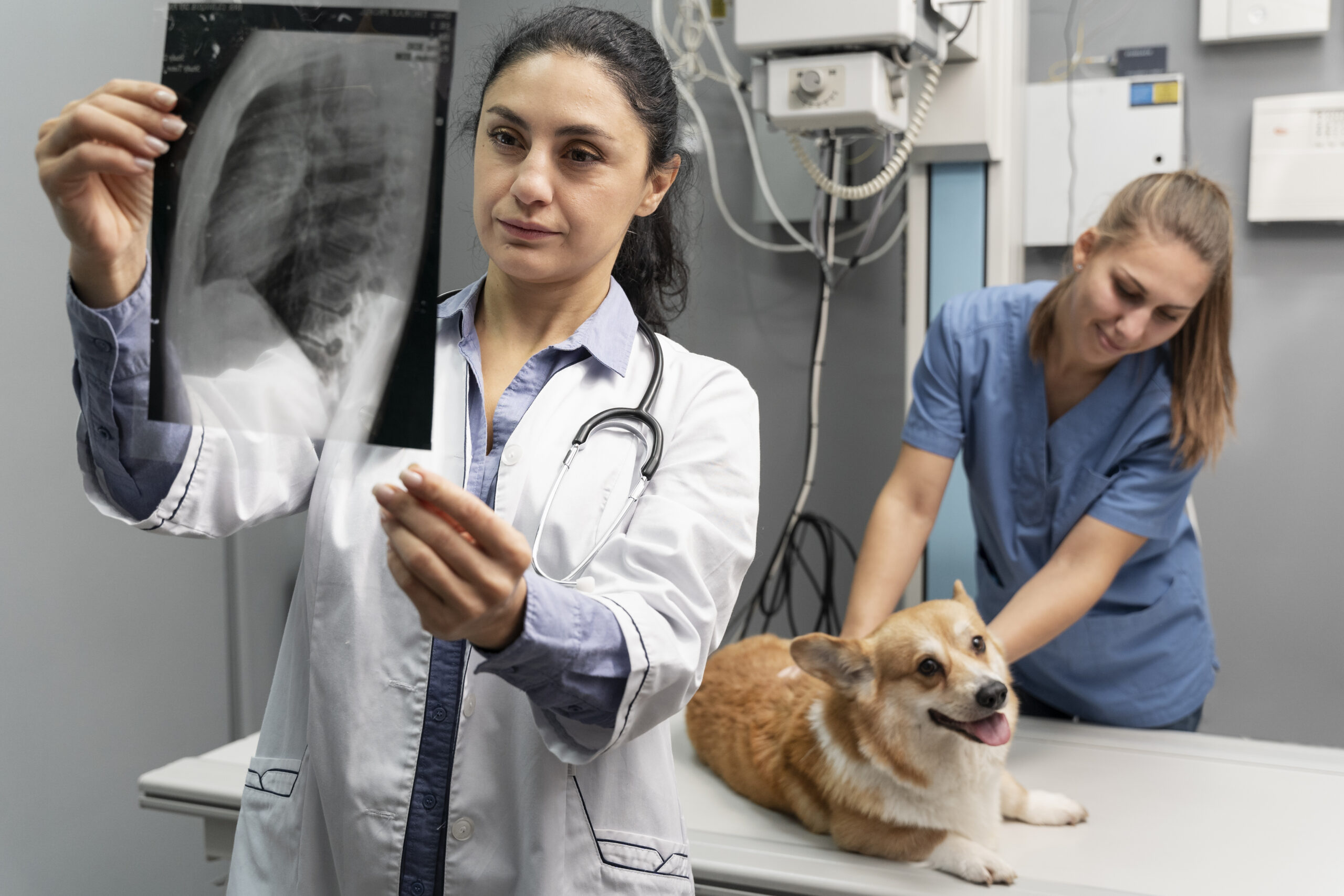 veterinario-cuidando-perro-mascota